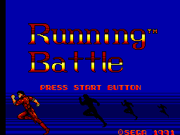 Running Battle title screen for Sega Master System